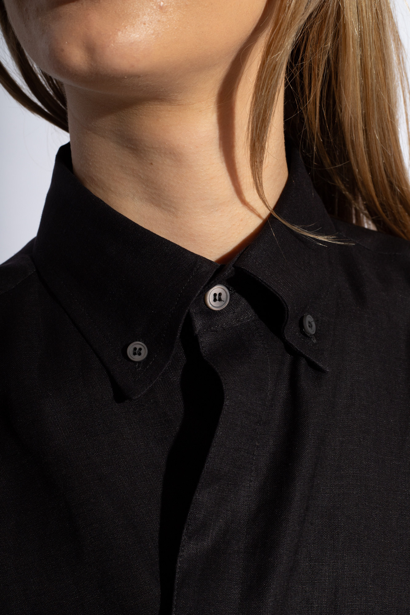 Black Linen dress Fabiana Filippi - Drop waist dress